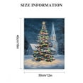 thumbnail image 3 of Fenyluxe Christmas Tree Church Snow Canvas Print Home Decoration Wall Art for Living Room Bathroom Bedroom Office 12x16in, 3 of 5