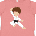 thumbnail image 4 of Inktastic Karate Boy, Cute Boy, Black Belt, Brown Hair Boys Toddler T-Shirt, 4 of 5