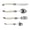 Four-piece set, variant on Stainless Steel Steak Knife Fork Spoon Set – Cream White Plastic Handle Flatware