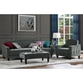 thumbnail image 4 of Novogratz Vintage Tufted Sofa Sleeper II, Gray Velvet, 4 of 17