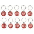 thumbnail image 3 of 10PCS Number Tags 1-10, Number Key Tags Aluminum Numbered Tags Metal Key Tags Keychain with Key Rings for Organizer Field Sales Hangers Clothes Labels ID Tag, Red, 3 of 6
