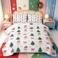 thumbnail image 2 of Manfei Charming Xmas Pink Christmas Quilt King,Winter Holiday King Coverlet Set,3-Piece,1 Bedspread and 2 Pillowcases, 2 of 7