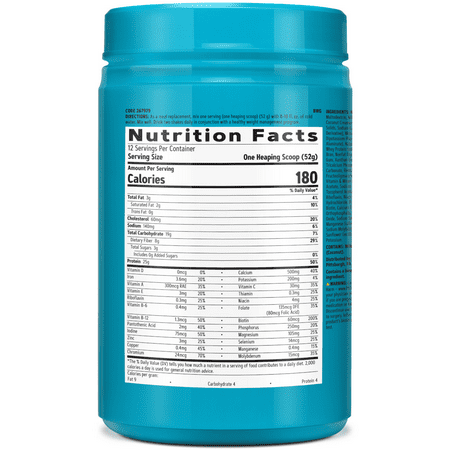 LEAN SHAKE™ 25 High Protein Meal Replacement Powder, French Vanilla, 1.38 lbs (12 Servings)