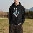 thumbnail image 4 of Danhjin Halloween Print Hoodies for Men Women Unisex Long Sleeve Hooded Pullover Sweatshirts Fall Winter Fashion Graphic Loose Tops Going out Casual Comfy Shirts, 4 of 7