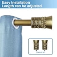 thumbnail image 3 of Urbanest Adjustable Single Curtain Rod Set Tribale Finials – 1 - Inch Diameter, With Renaissance Gold Rod, 48–84 Inches, 3 of 6