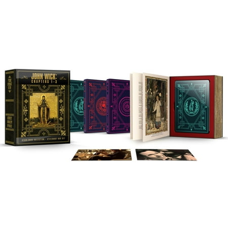 John Wick Chapter 1-3 Stash Book Collection (Walmart Exclusive) (Steelbook Box Set) (4K Ultra HD + Blu-Ray + Digital Copy)