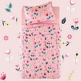 thumbnail image 6 of Sleep Zone Kids Bedding Comforter Set Full/Queen Size - Super Soft & Cute Printed 3-Piece Comforter Set All Seasons for Boys, Girls, Fade Resistant, Machine Washable, Pink Flower, 6 of 7