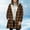#0091-Brown, variant on Pounoo Sherpa Fleece Lined Winter Coats for Women Plaid Zipper Up Thermal Hoodies Jacket Thicken Warm Casual Outerwear with Pockets Gift
