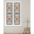 thumbnail image 2 of Window Privacy Film Farmhouse Aztec Stained Glass Window Film Decorative Sun Block Window Cover Boho Southwest Tribal Ethnic Flowers Window Clings Static Adhesive Sticker for Bathroom 23.6"x78.7", 2 of 7