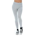thumbnail image 3 of Women & Plus Soft Cotton Active Stretch Ankle Length Lightweight Leggings : 2PK-Charcoal/H Grey (Ankle Length), L, 3 of 3