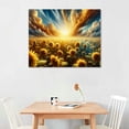 thumbnail image 2 of JRXY DB2975 Sunflower Wall Art Flower Wall Art Sunset Rustic Pictures Canvas Print Painting Framed and Stretched Ready to Hang for Living Room Bedroom Office 16x12in, 2 of 6