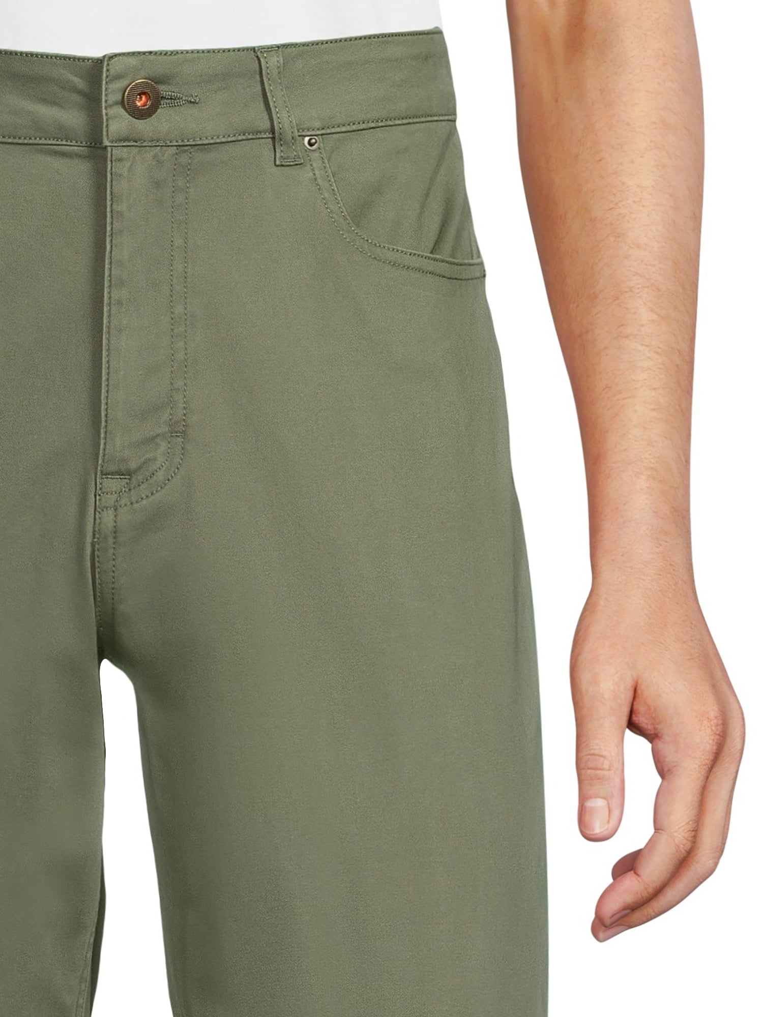 George Men’s and Big Men’s Premium 5 Pocket Garment Washed Pants, Sizes 29-44