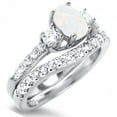 thumbnail image 4 of LaRaso & Co His Hers Trio Wedding Set Matching Silver Wedding Bands Men Women 10/13, 4 of 7
