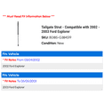thumbnail image 2 of Tailgate Strut - Compatible with 2002 - 2003 Ford Explorer, 2 of 2