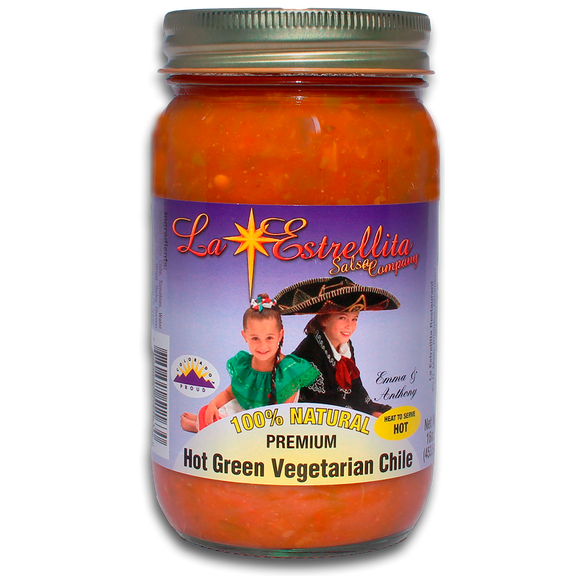 Pack of 12 La Estrellita Chile Green Vegetarian Hot Sauce 16 oz