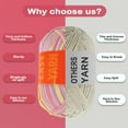 thumbnail image 4 of Tikeitoo Crochet Yarn for Beginners, Cotton Yarn for Crocheting, Easy Yarns with Easy-to-See Stitches and No Split, Worsted Medium # 4 Yarn, Cotton-Nylon Blend,Thick & Soft, 4 of 8