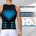 thumbnail image 6 of 2 Pack Mens Compression Shirts Slimming Shapewear Body Shaper Vest Tummy Control Tank Top Gynecomastia Undershirt, 6 of 6