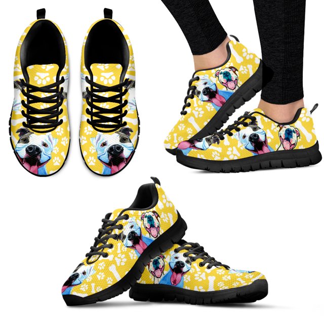 Zapatillas Jack Russell de moda para mujer con estampado de perro B, cómodas zapatillas con cordones, zapatos planos amarillos para caminar