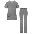 thumbnail image 1 of Adar Pro Heather Breakthrough Plus Scrub Set For Women - Enhanced V-Neck Top & Multi Pocket Pants, 1 of 7
