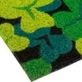 thumbnail image 5 of Northlight Black Coir Multicolor Green Shamrock Outdoor Doormat 18" x 30", 5 of 5