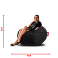 thumbnail image 2 of Sillón Puff Mediano muy cómodo Gamuza Negro Puff MX Puff MX Gamuza Negro Mediano, 2 of 2