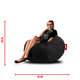 thumbnail image 2 of Sillón Puff Mediano muy cómodo Gamuza Negro Puff MX Puff MX Gamuza Negro Mediano, 2 of 2