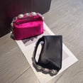 thumbnail image 2 of Bolso Hobo de satén con diamantes de imitación para mujer, bolso de mano, bolso de noche, bolso de mano, bolso de hombro, bolso de mano, bolso de fiesta, cena, lujo, diseñador Fivean unisex, 2 of 2