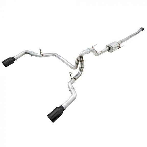 AWE Tuning 301533119 5 in. Black Tips Dual Rear Exit Catback Exhaust for F-150 2.7 & 3.5