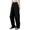 A-Black765, variant on Women Double Button Pants High Rise Wide Leg Trousers Elegant Office Trousers