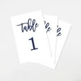 thumbnail image 1 of Tumbalina Navy Wedding Table Numbers (Color Options Available), 4x6 Modern Calligraphy Foil Design, Double Sided, Numbers 1-25 (Navy), 1 of 7