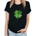 thumbnail image 2 of T-Shirt de la Saint-Patrick pour Femmes Mode Saint-Patrick Imprimé Col Rond Manches Courtes T-Shirt Décontracté Haut T-Shirts de la Saint-Patrick pour Femmes, 2 of 3