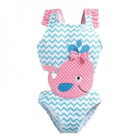 

Toddler Girls Swimsuit For Kids 1-6 Year Cartoon Baby Backless Bikini Children Swimwear One Piece Bathing Suit Summer Beachwear