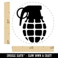 thumbnail image 2 of Cartoon Hand Grenade Self-Inking Rubber Stamp Ink Stamper - Sky Blue Ink - Mini 1/2 Inch, 2 of 7