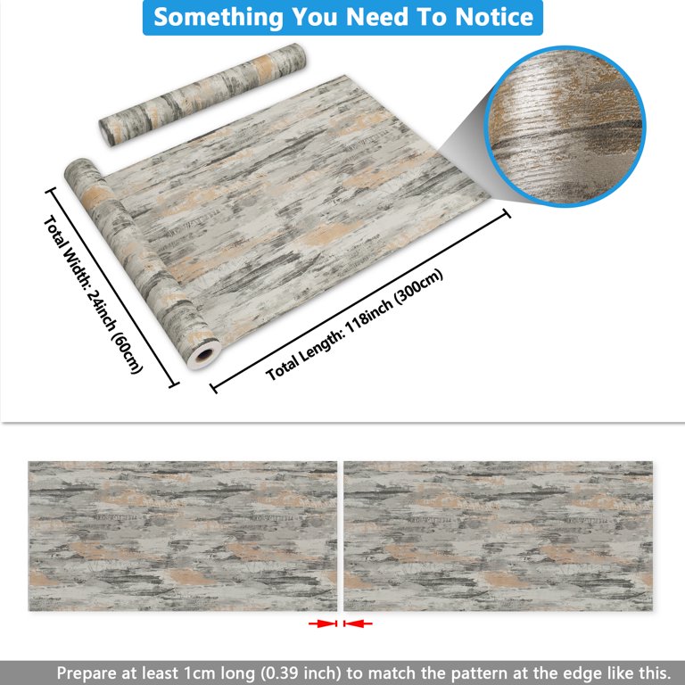 FunStick Beige Concrete Contact Paper – 24" X 200" Peel & Stick Textured Wallpaper For Countertops, Backsplash & Furniture, Removable & Self-Adhesive