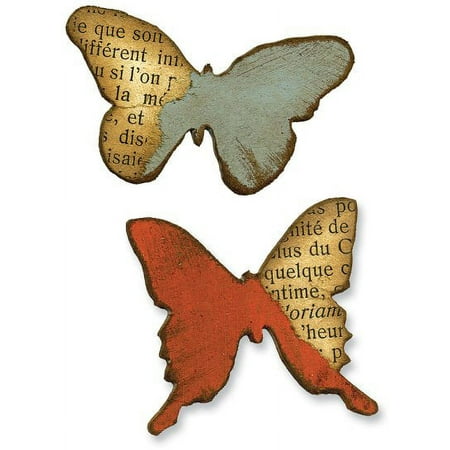 Sizzix Movers & Shapers Magnetic Dies By Tim Holtz 2/Pkg-Butterflies