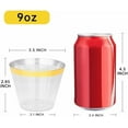 thumbnail image 4 of Heavy Duty Plastic Cups, 9 oz, Gold Rimmed, Clear, 100 Count, BPA Free, Disposable, for Party & Wedding, 4 of 7