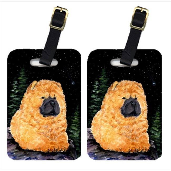 Starry Night Chow Chow Luggage Tags Pair of 2