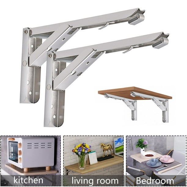 Folding Table Brackets,814 Inch 2 Pack Folding Shelf Brackets Heavy