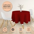 thumbnail image 6 of (2 pack) [2 Pack] 60" Round Premium Tablecloths for Wedding | Banquet | Restaurant | Washable Fabric Table Cloth | Red, 6 of 9