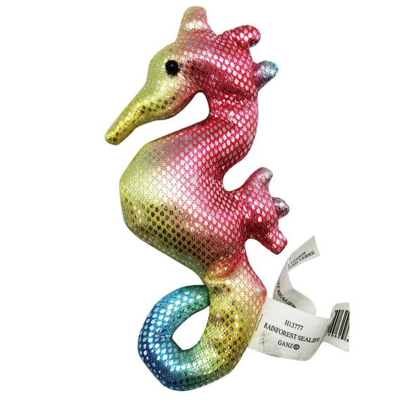 Shimmering Sea Life Tri-Tone Bean Bag Seahorse - By Ganz