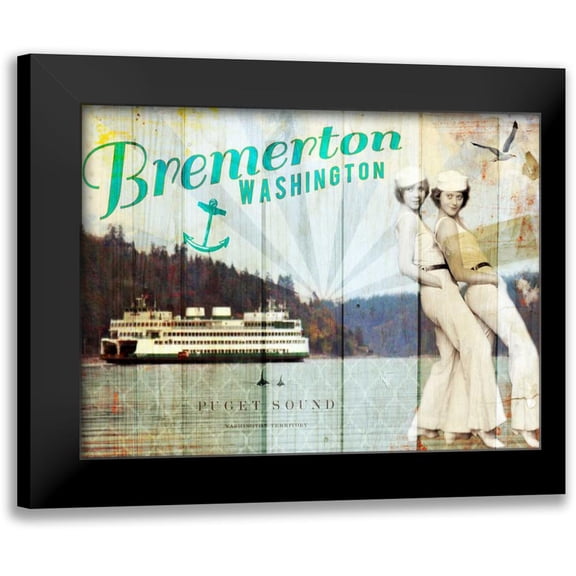 Lloyd, Sandy 14x12 Black Modern Framed Museum Art Print Titled - Bremerton Girls