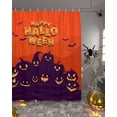 thumbnail image 2 of Halloween Pumpkin Bat Orange Shower Curtain Set ，Waterproof Fabric Shower Curtains Shower Curtains for Bathroom,Bathroom Decor 54x"78", 2 of 6