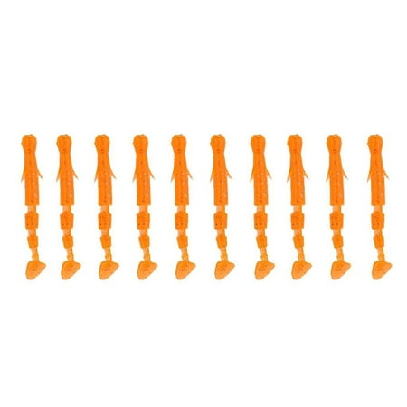 Fishing Lure Baits Soft Baits Worm Maggot Grub Bait Multi Section Orange