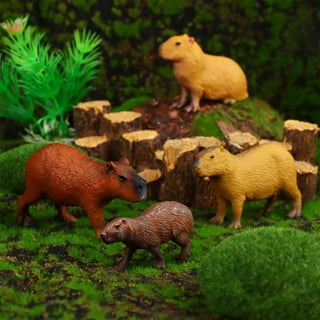 Capybara Small Animal Sculpture, Capybara Figure, Collective Figurine 