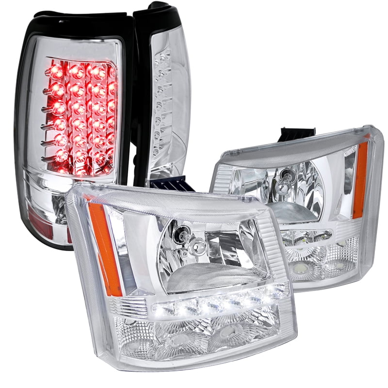 Spec-D Tuning For 2003-2006 Chevy Silverado 1500 2500 Hd Chrome Clear