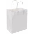 thumbnail image 5 of 50 Pack 8x4.75x10 Inch Medium White Kraft Paper Bags with Handles Bulk for Birthday Wedding Party Favors Grocery Retail Shopping Takeout Business Goody Craft Gift Bags Sacks, 50 Count, 5 of 5