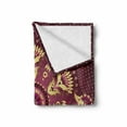thumbnail image 2 of Purple Mandala Soft Flannel Fleece Throw Blanket, Iranian Middle Eastern Retro Floral Motif, Cozy Plush for Indoor and Outdoor Use, 50" x 70", Dried Rose Yellow, by Ambesonne, 2 of 6