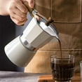 thumbnail image 2 of Espresso Maker, Coffee Percolator, Turkish Coffee Maker 6 Cup, Cream Color Coffee Maker Camping Coffee Pot Manual, 2 of 5
