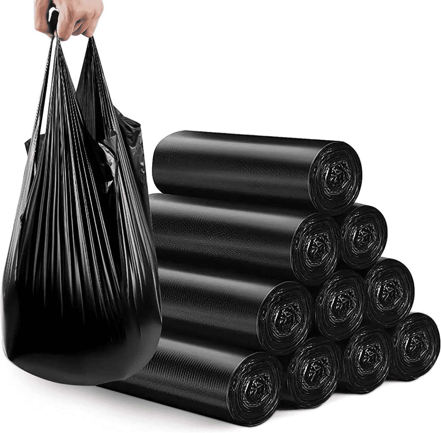 MakWorFre 100 Count 4 Gallon Drawstring Trash Bags, Unscented Thickened  Small Garbage Bags for Bedroom, Kitchen, Bathroom, Small Trash Bags, Black 4  Gal(15 Liter) Garbage Bag