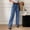 Dark Blue, variant on Zysthvn Jean Pants for Women Wide Leg Cotton Casual High Waisted Trousers Women Loose with Pockets Button Solid Ripped Pants